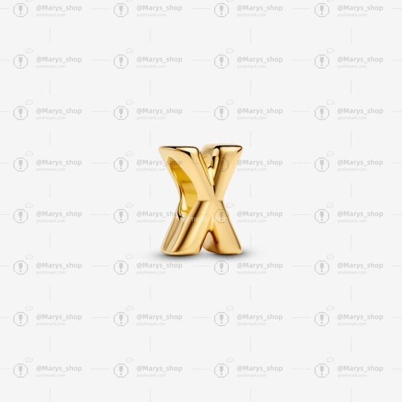 Pandora Letter X Alphabet Charm - Picture 1 of 5